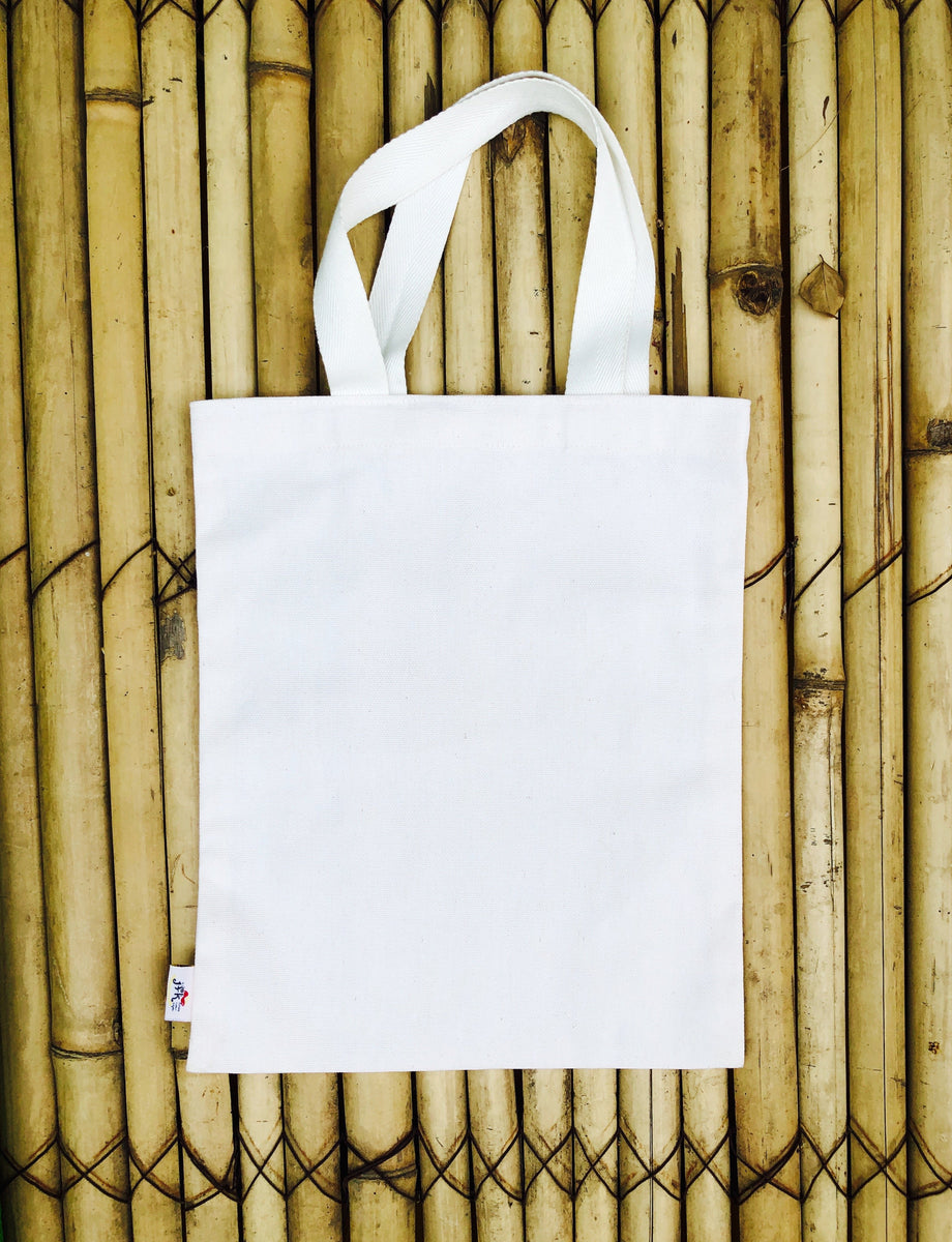 White Eco friendly Canvas Tote Bag for Everyday Use Foldable